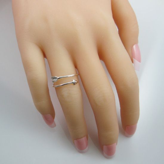 Wholesale 925 Sterling Silver Ring - Arrow Ring Adjustable Size(1 piece)