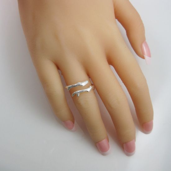 Wholesale 925 Sterling Silver Tree Branch Ring - Adjustable  Size(1 piece)