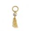 Wholesale Gold over Sterling Silver Tiny Twisted Ring Freshwater Pearl Tassel Charm Pendant
