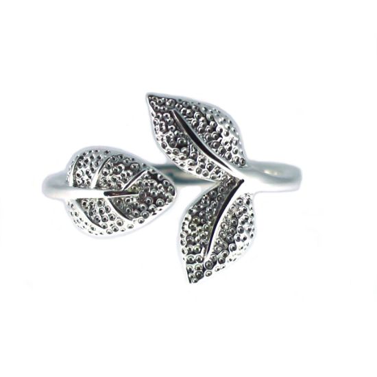 Wholesale Sterling Silver Adjustable Leaf Ring (1 piece)