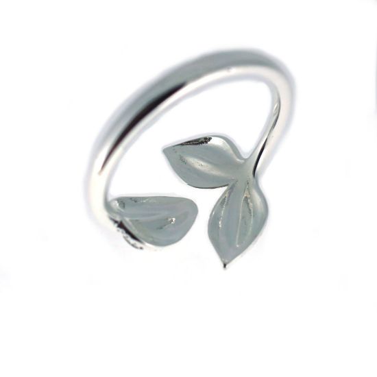 Wholesale Sterling Silver Adjustable Leaf Ring (1 piece)