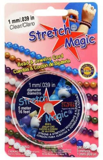 Wholesale Stretch Magic - Bead & Jewelry Cord - Clear 1mm 5 Meters