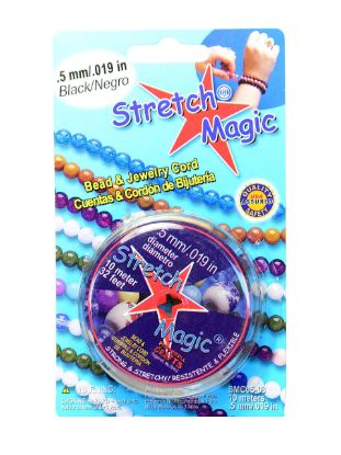 Wholesale Stretch Magic - Bead & Jewelry Cord - Black 0.5mm 10 Meters