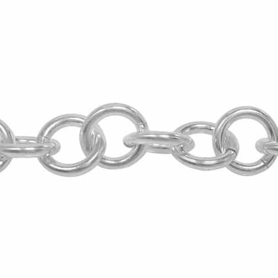 Wholesale Sterling Silver Bulk Chain - 9.5mm Chunky Round Cable Chain (sold per foot)