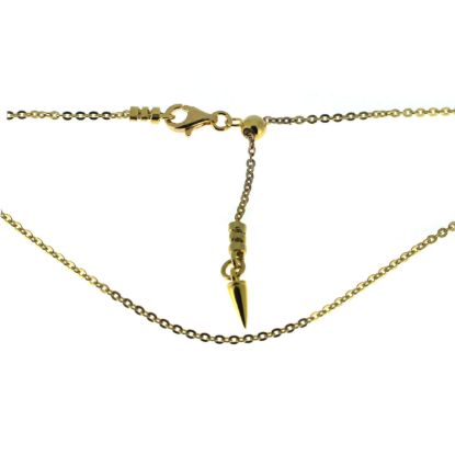Wholesale Gold over  Sterling Silver Adjustable Necklace Chain - Strong Flat Cable Chain -Adjustable  up to 22"