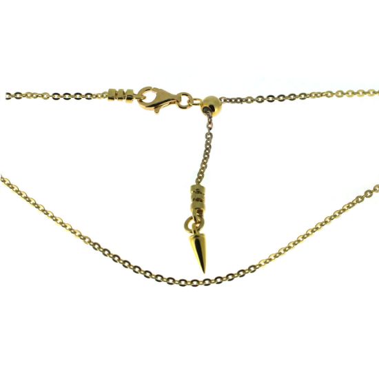 Wholesale Gold over  Sterling Silver Adjustable Necklace Chain - Strong Flat Cable Chain -Adjustable  up to 22"