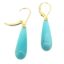 Wholesale 14K Yellow Gold - Long Teardrop PERU Earrings(1 pair)