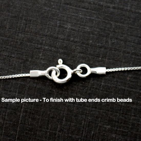 Wholesale 925 Sterling Silver 0.8mm Tiny Box Beading Chain - Unfinished Bulk Chain - (sold per foot)