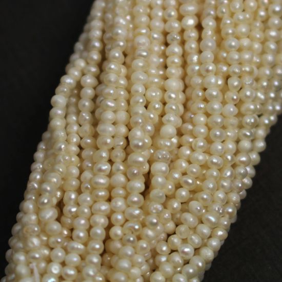 Wholesale Freshwater Pearl Strand 2.5-3mm Creamy White Seed Pearls Wholesale Pearls for Beading and Jewelry Making