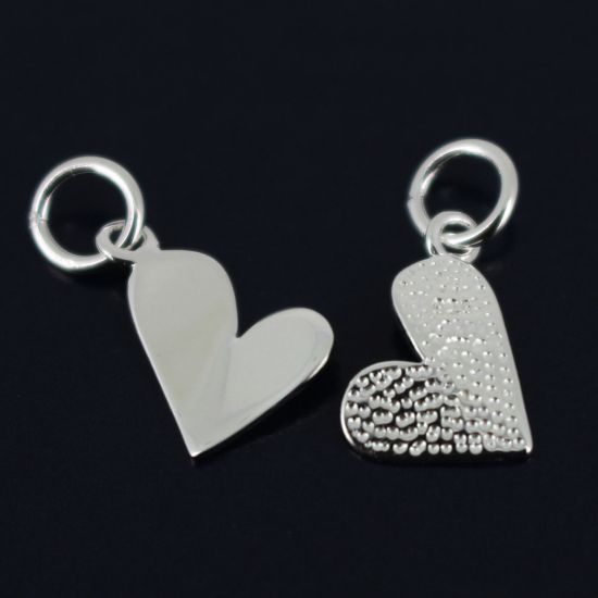 Wholesale Sterling Silver Tiny Heart Charm, Charms and Pendants for Jewelry Making, Wholesale Findings