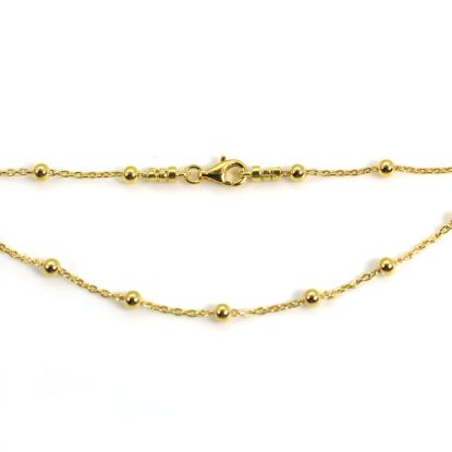 Wholesale Gold over Sterling Silver Finished Chain - 3mm Ball Satellite Cable Chain