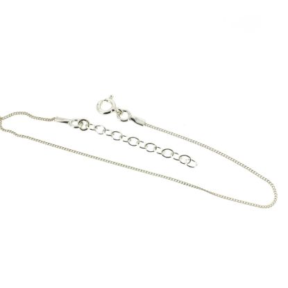 Wholesale Sterling Silver Basic Adjustable Chain Anklet and Bracelet- Tiny Curb Chain