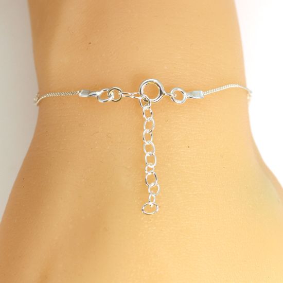 Wholesale Sterling Silver Basic Adjustable Chain Anklet and Bracelet- Tiny Curb Chain