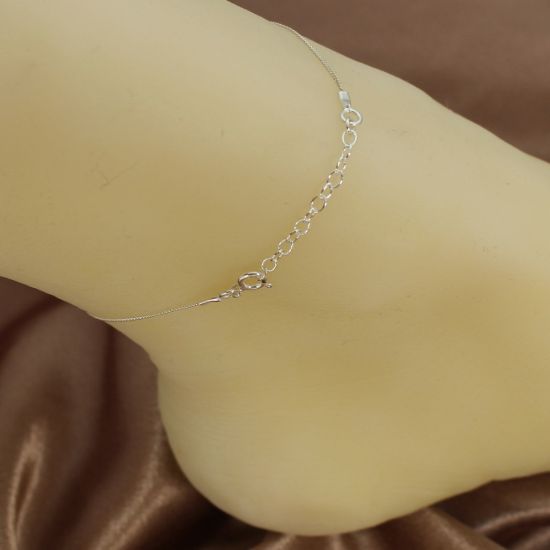 Wholesale Sterling Silver Basic Adjustable Chain Anklet and Bracelet- Tiny Curb Chain