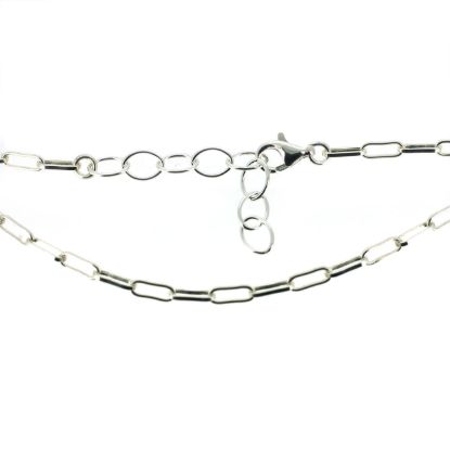 Wholesale Sterling Silver Basic Adjustable Chain Anklet and Bracelet- Paper Clip Long Box Chain