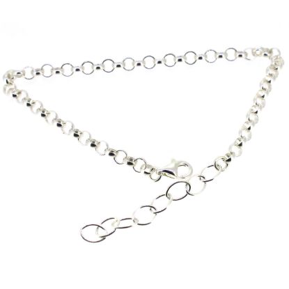 Wholesale Sterling Silver Basic Adjustable Chain Anklet and Bracelet- 3.5mm Rolo Chain