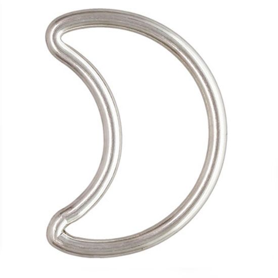 Wholesale Sterling Silver Plain Moon Charm 11mm (1 pc)