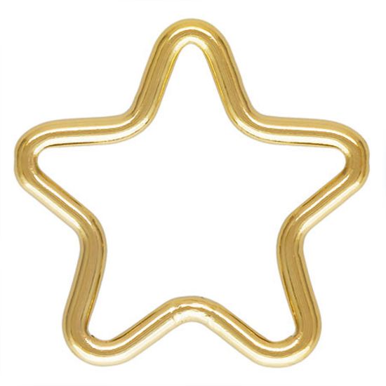 Wholesale 1/20 14k Gold Filled Plain STAR Charms - 10mm  OR 15mm (sold per piece)
