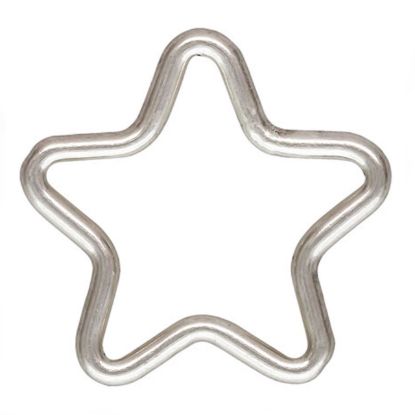 Wholesale Sterling Silver Plain STAR Charm 10mm  OR 15mm (1 pc)