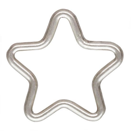 Wholesale Sterling Silver Plain STAR Charm 10mm  OR 15mm (1 pc)