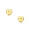 Wholesale 14K Solid Yellow Gold 5mm Heart Post Earring with Screw Back (1 pair)
