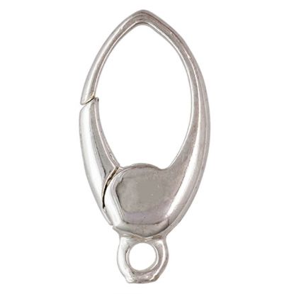 Wholesale 925 Sterling Silver Clasp - No Trigger Oval Clasp 14mm