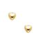 Wholesale 14K Solid Yellow Gold 4mm Heart Post Earring with Screw Back (1 pair)