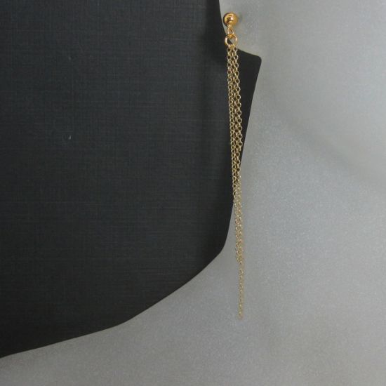 Wholesale Gold plated Sterling Silver Earrings-Long Tassel Earrings (Sold Per Pair)