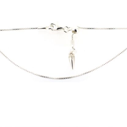 Wholesale Sterling Silver Adjustable Necklace Chain - Tiny Box Chain -Adjustable  up to 22"