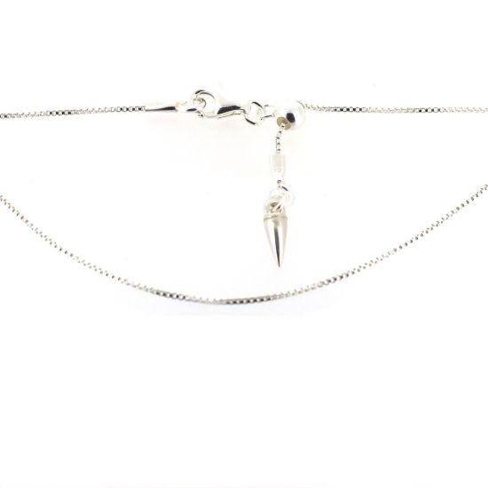 Wholesale Sterling Silver Adjustable Necklace Chain - Tiny Box Chain -Adjustable  up to 22"