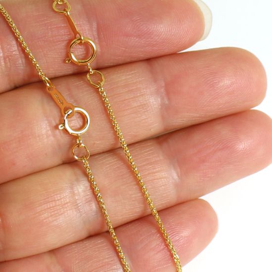 Wholesale 1/20 Gold Filled Finished Chain - 1mm Wheat Chain