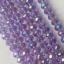 Wholesale Crystal Glass beads,8*6 mm Faceted Rondelle,Light Purple ,AB