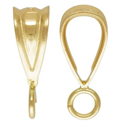 Wholesale 14K Yellow Gold Bail  with Open Parallel Ring