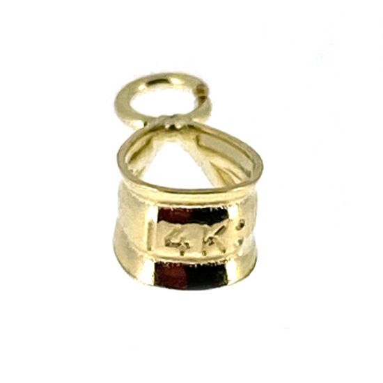 Wholesale 14K Yellow Gold Bail  with Open Parallel Ring