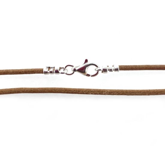 Wholesale Brown Leather Cord Necklace - 1.5mm