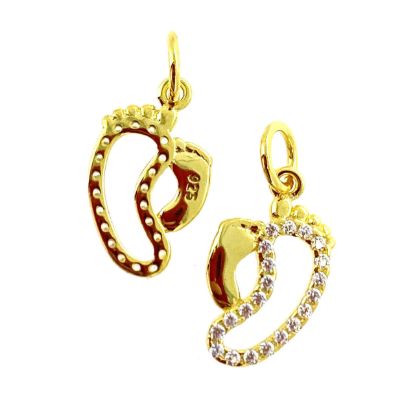 Wholesale Sterling Silver Foot Print Charm, Charms and Pendants for Jewelry Making, Wholesale Findings
