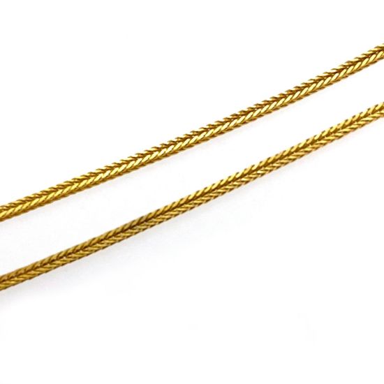 Wholesale Gold over Sterling Silver Bulk Chain - 1.2mm Fox Tail Chain (Sold per foot) 