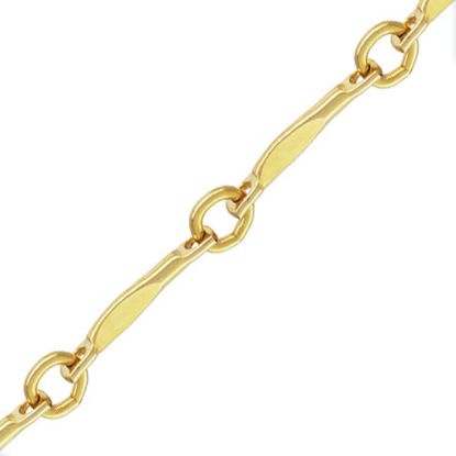 Wholesale 1/20 Gold Filled Bulk Chain - 1.3mm Dapped Bar Chain(Sold per foot) 