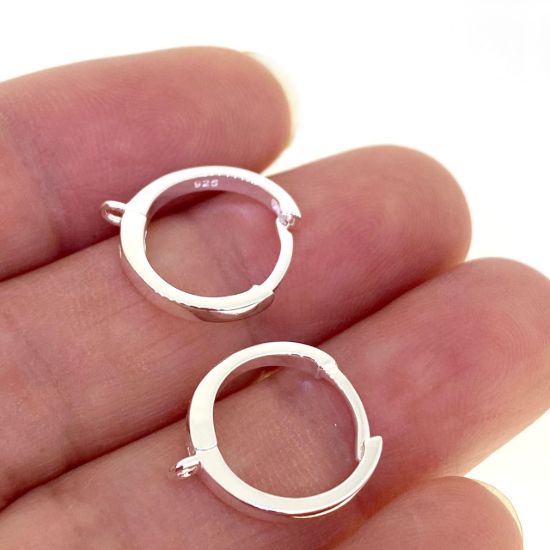 Wholesale Sterling Silver Strong Hoop Earrings for Jewelry Making, Wholesale Earwire and Findings