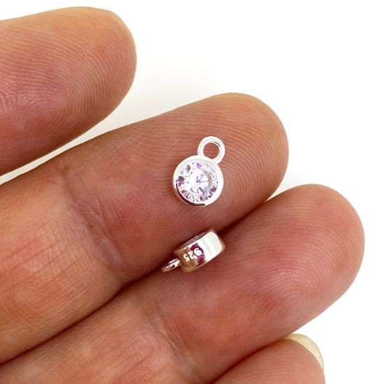 wholesale crystal cz bezel charm