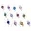 Wholesale permanent jewelry silver birthstone connectors 