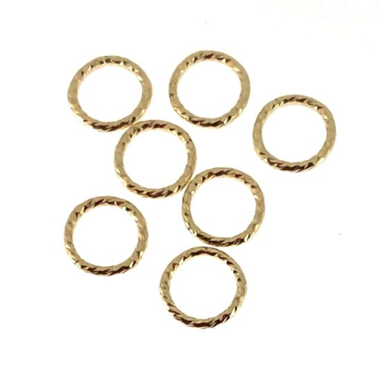 Wholesale 1/20 14K Gold Filled Twisted Closed Jump Rings - 20ga, 6mm (10 pcs) 
