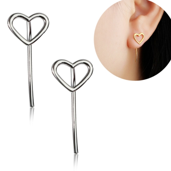 Wholesale 925 Sterling Silver Heart Earrings