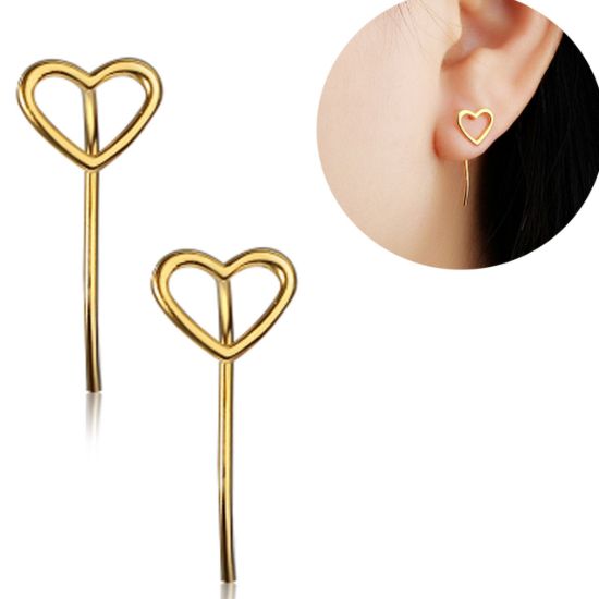 Wholesale Gold over Sterling Silver Heart Earrings