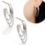 Wholesale 925 Sterling Silver Fancy Layered Hoops Earrings 