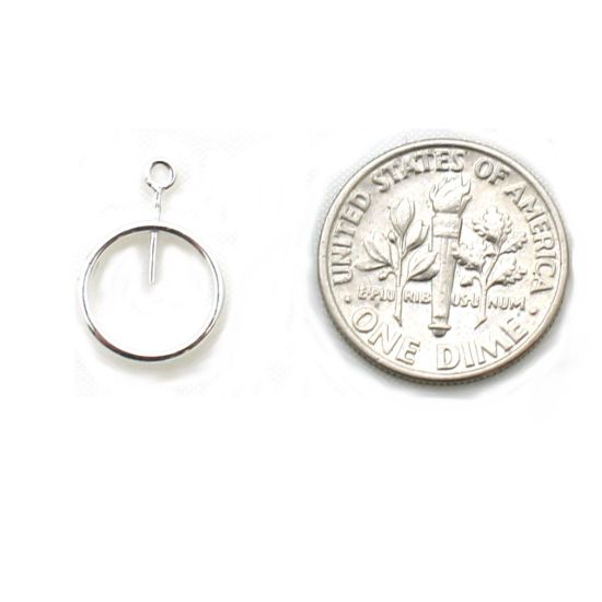Wholesale Sterling Silver Bail  with 12mm Ring  for Beads