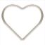 .925 Sterling Silver Plain Heart Closed Jump Ring - 17.5mm