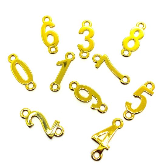 Wholesale Gold over Sterling Silver Number Connectors