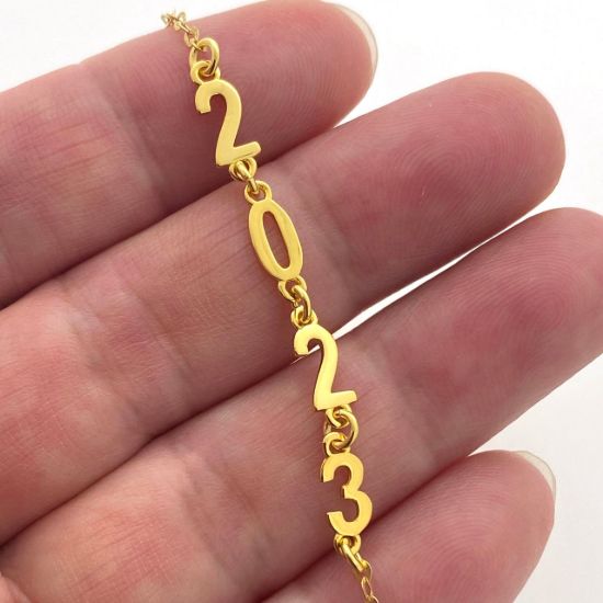 Wholesale Gold over Sterling Silver Number Connectors