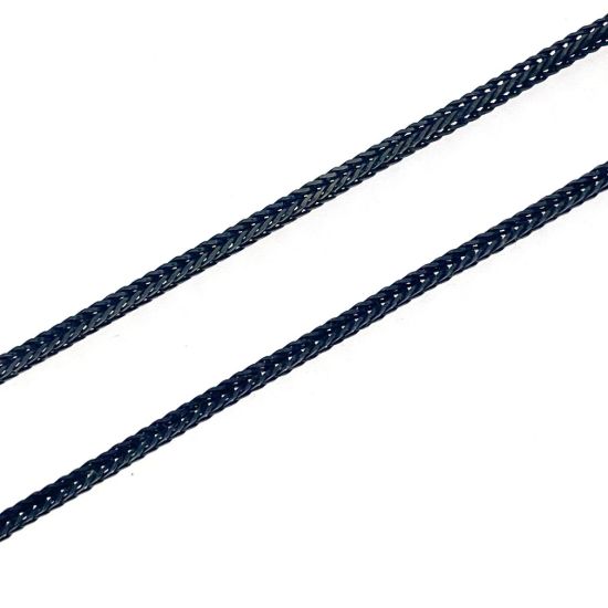 Wholesale Black Oxidized Sterling Silver Bulk Chain - 1.2mm Fox Tail Chain (Sold per foot)